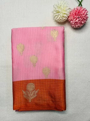 Kanchipuram Silk Saree - Blush Pink