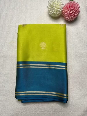 Kanchipuram Silk Saree - Lime Green