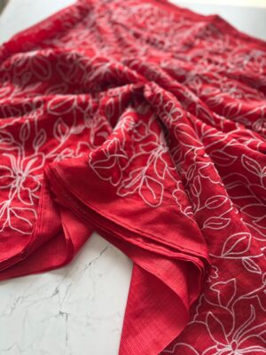Kota Doria Saree - Red