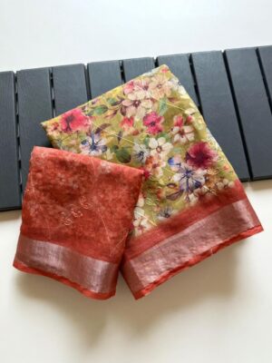 Linen Sarees with Blouse