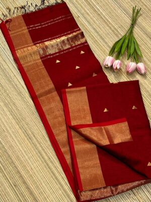 Traditional Pure Maheswari Silk Handwooven Saree