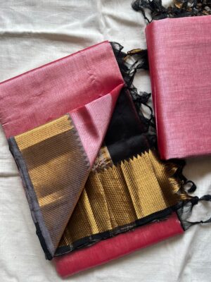 Mangalagiri Handloom Saree - Pink