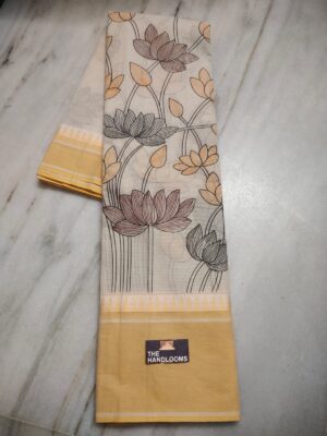 Mangalagiri Handloom Cotton Saree - Yellow